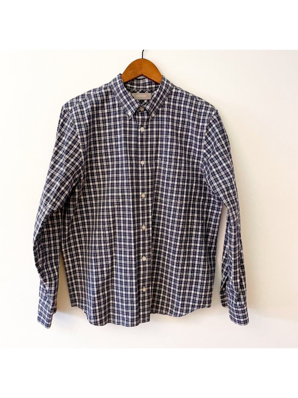 Everlane Men's Plaid Button Front Shirt, Size Large